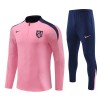 Atlético Madrid Training Sweatshirts Quarter-zip 2024-25 Rosa Für Kinder